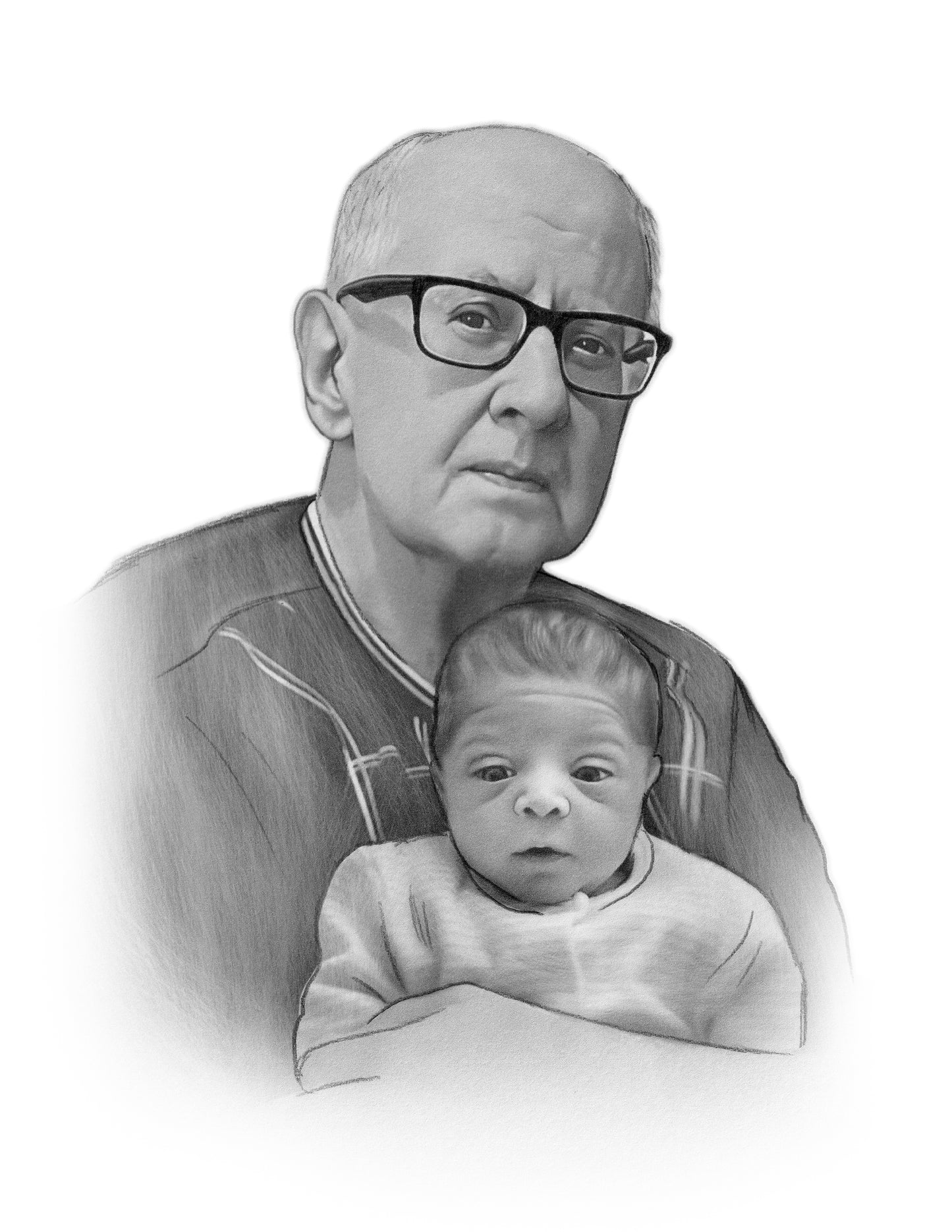 Highly Detailed Charcoal Pencil Portrait - UK