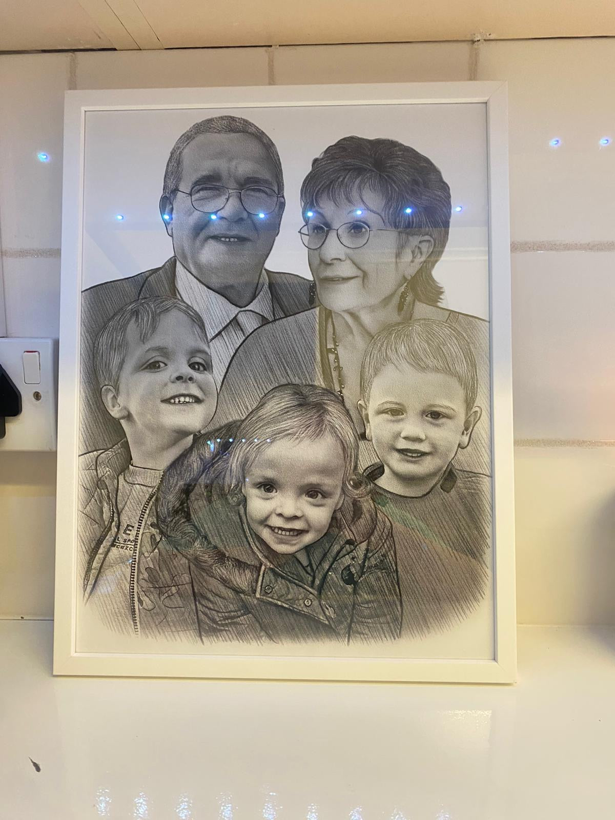 Highly Detailed Charcoal Pencil Portrait - UK