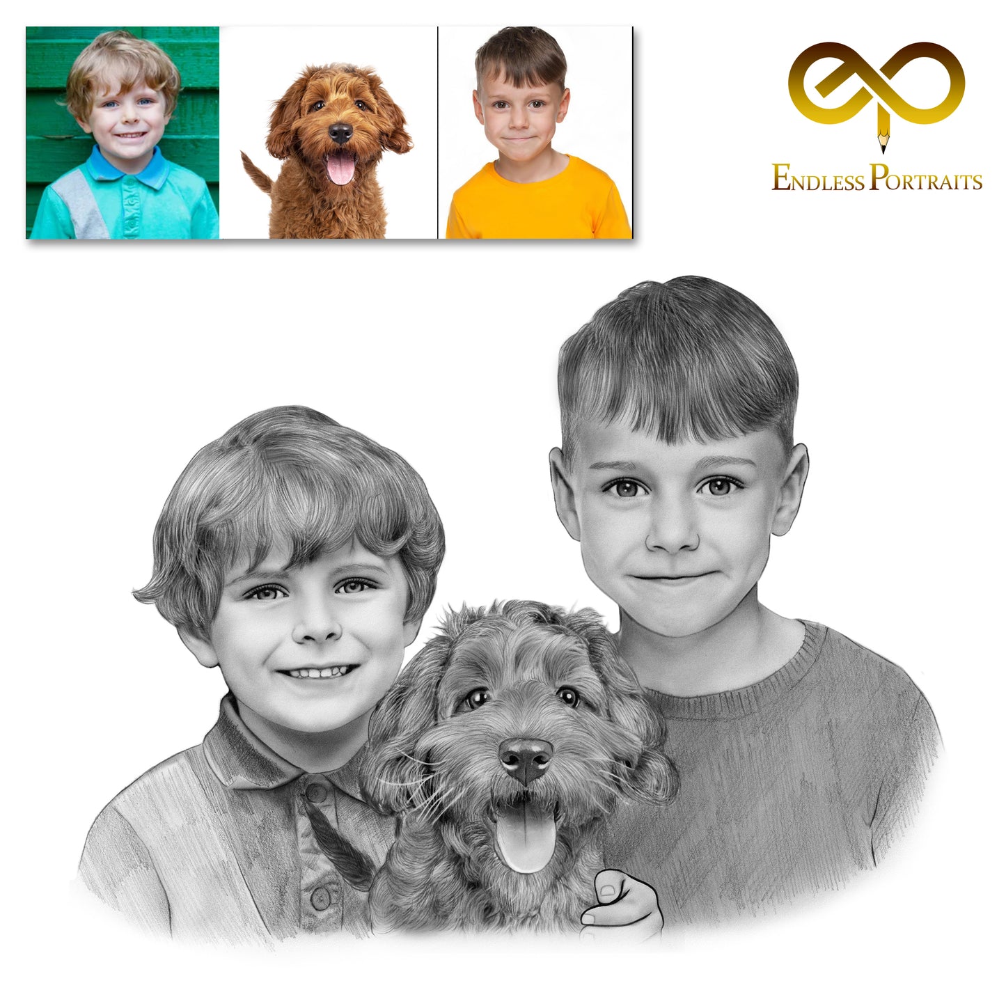 Highly Detailed Charcoal Pencil Portrait