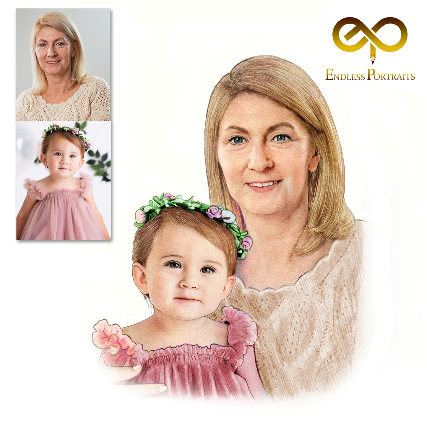 Highly Detailed Coloured Pencil Portrait - UK