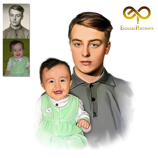 Digital Coloured Oil Painting - UK