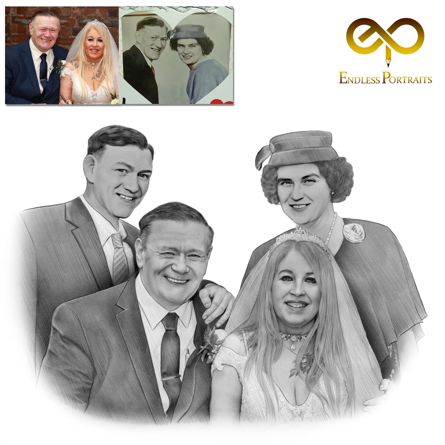 Highly Detailed Charcoal Pencil Portrait