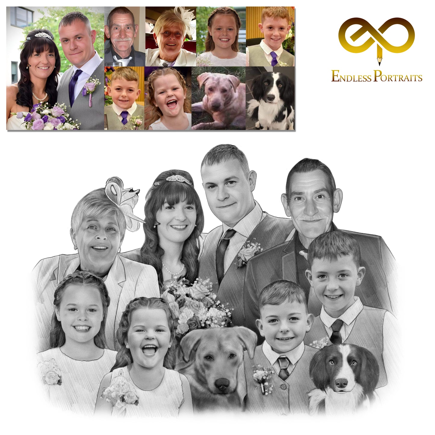 Highly Detailed Charcoal Pencil Portrait